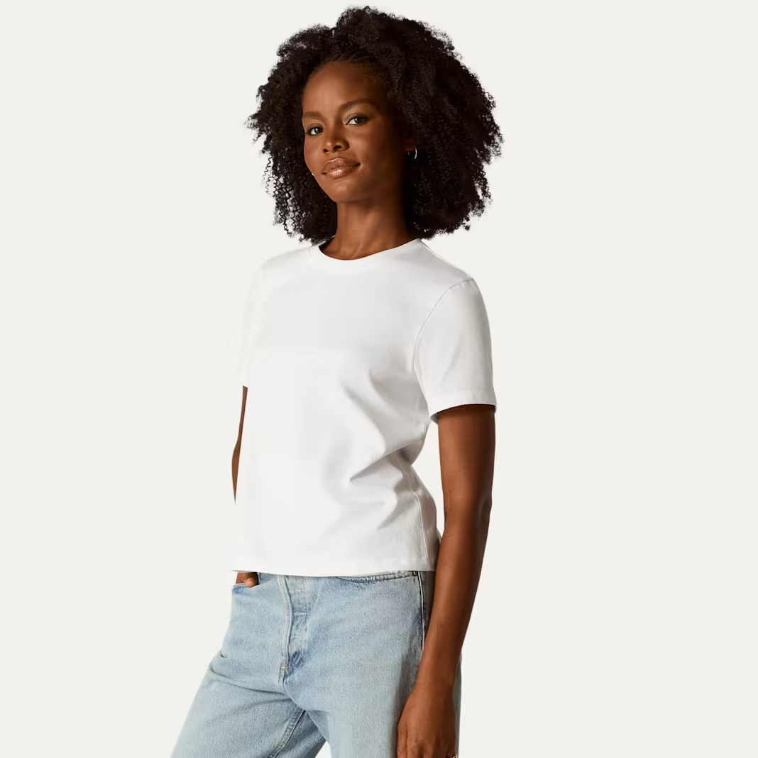 Women's Pima Cotton Crew Neck T-Shirt 6-Pack